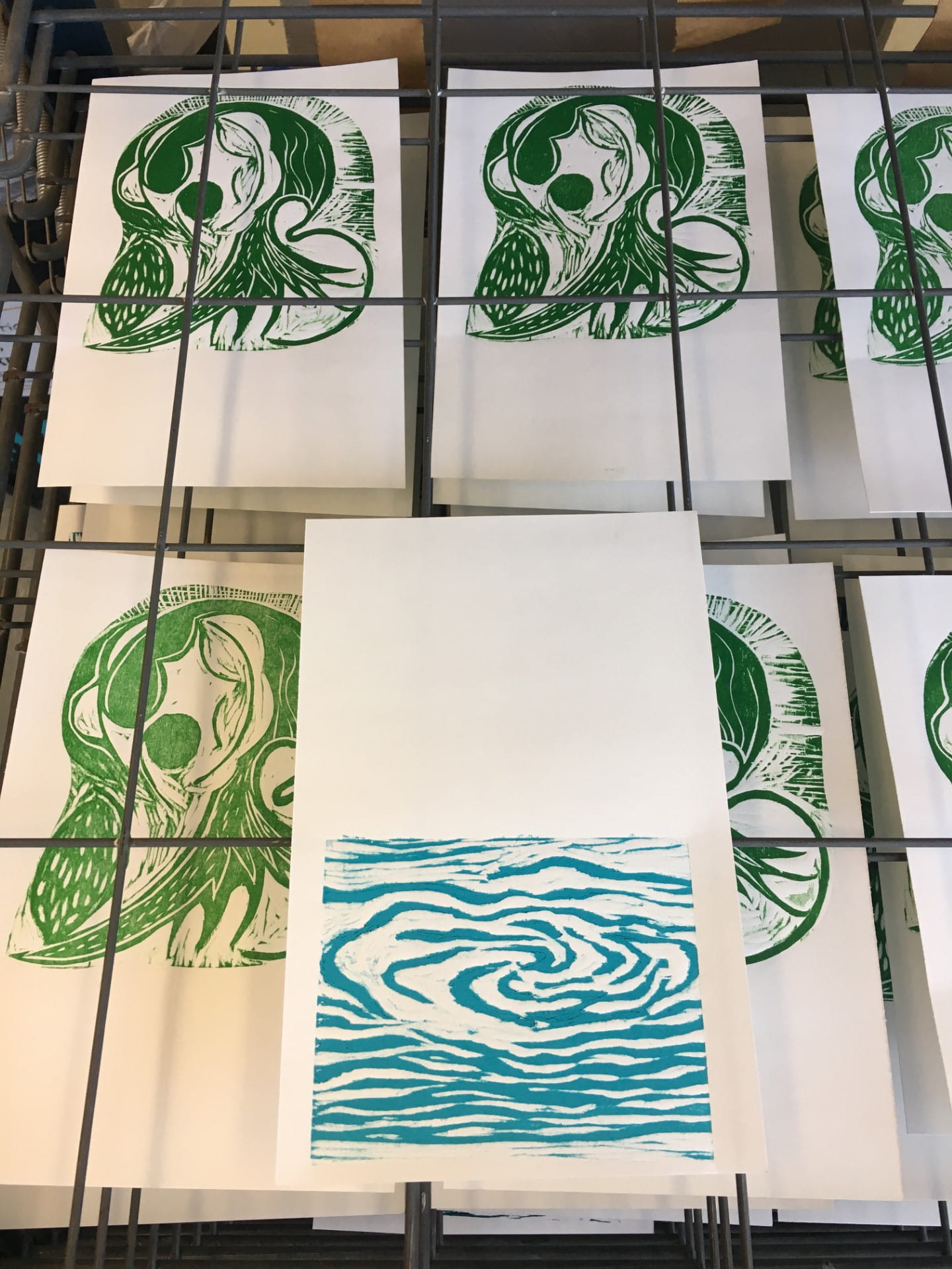 Circle Back Cards in Printmaking Studio