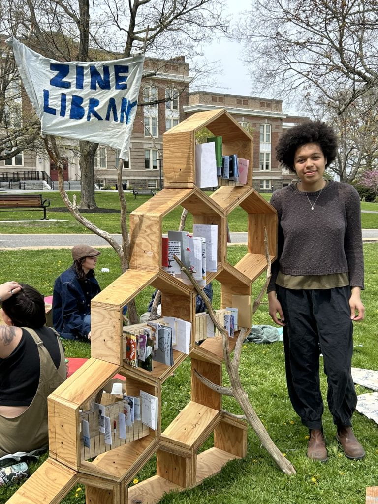 Ripley Butterfield with Earth Day Library