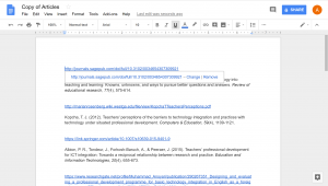 New tab opened with the google document copy