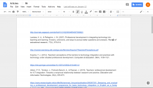 A Google Document with text in it