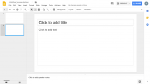 Google Slide with a slide where you wish to input video