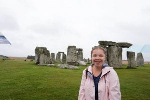 Liz at Stonehenge