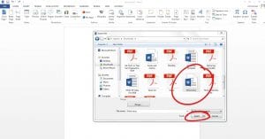 File Window with Microsoft file circled