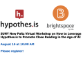 Hypothesis and Brightspace Logo and August 16 date for webinar