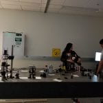 Dr. Herne's research lab with students Naglieri and Lotter.