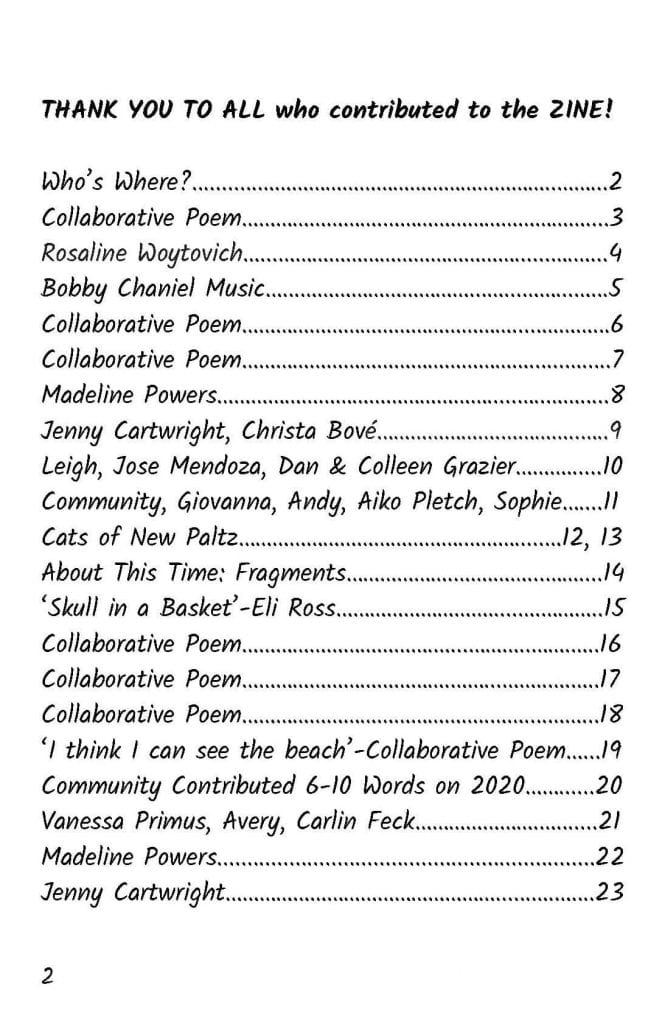 Page 2: The Table of Contents