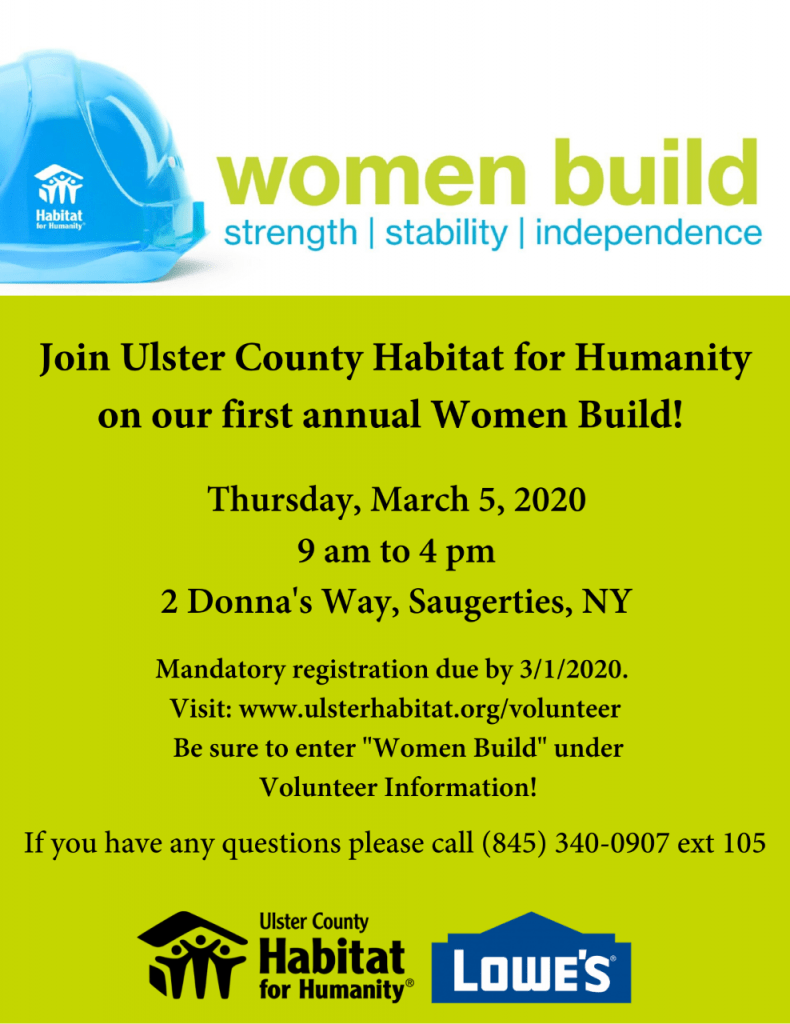 flyer for women build event