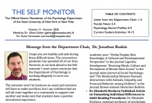 Self Monitor front page, 2020 issue