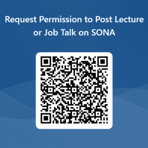 Request permission to post lecture or job talk to SONA