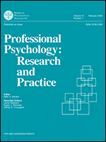 Cover of Professional Psychology: Research and Practice